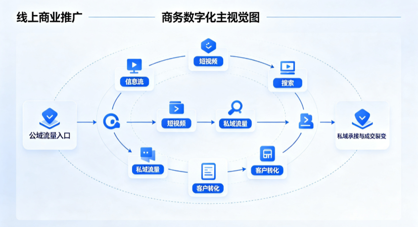 浦江县线上商业推广怎么做？全域流量闭环搭建与低成本转化实战指南